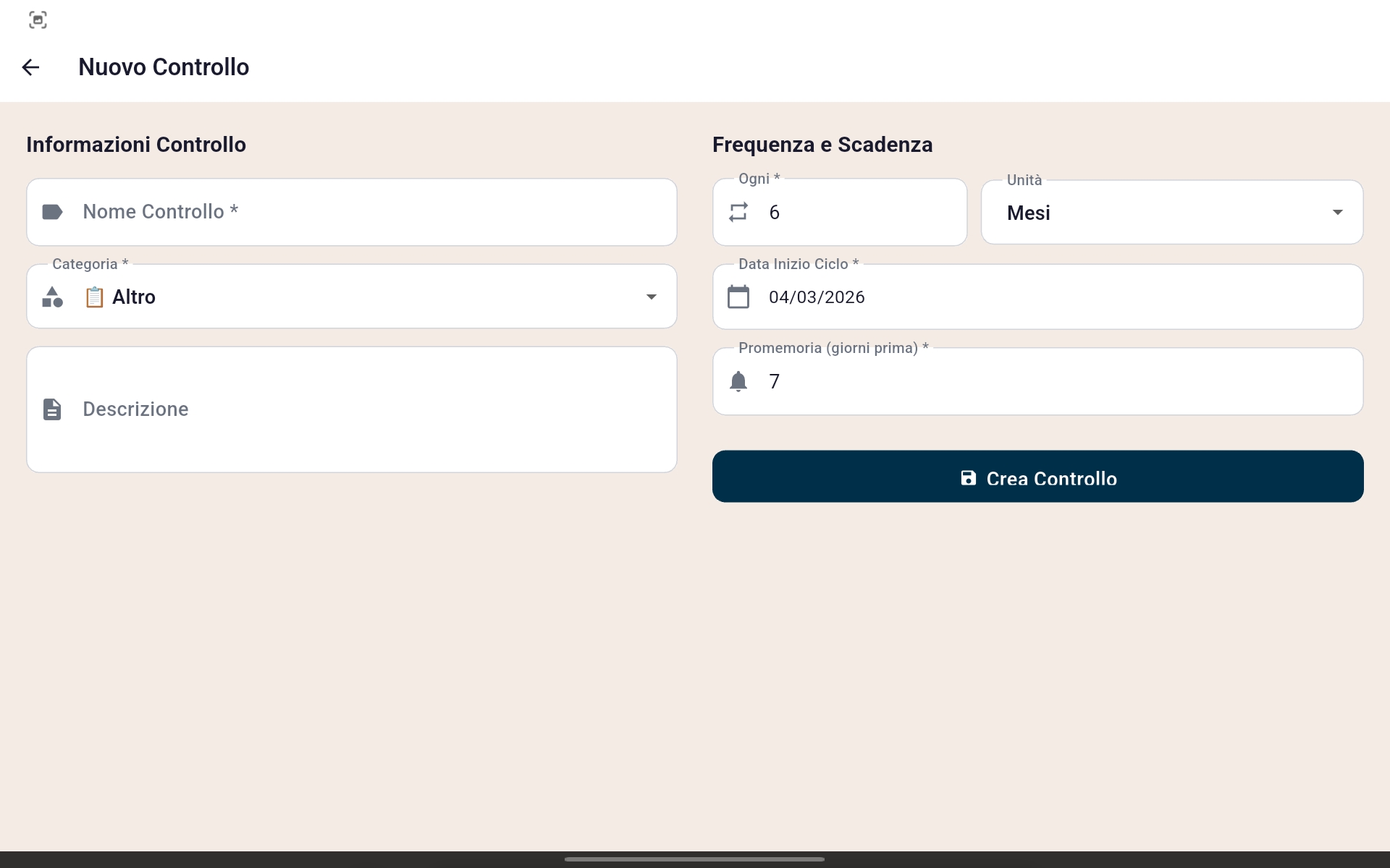 Controlli di sicurezza