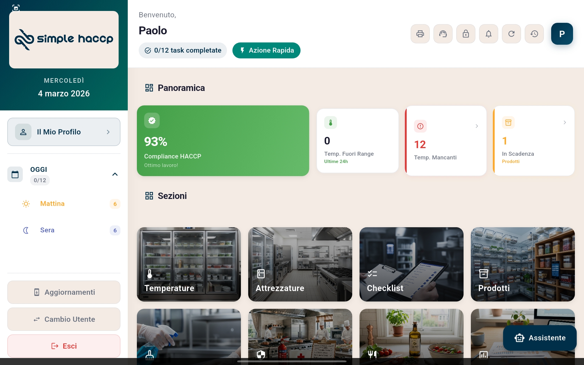 Punteggio conformità in tempo reale
